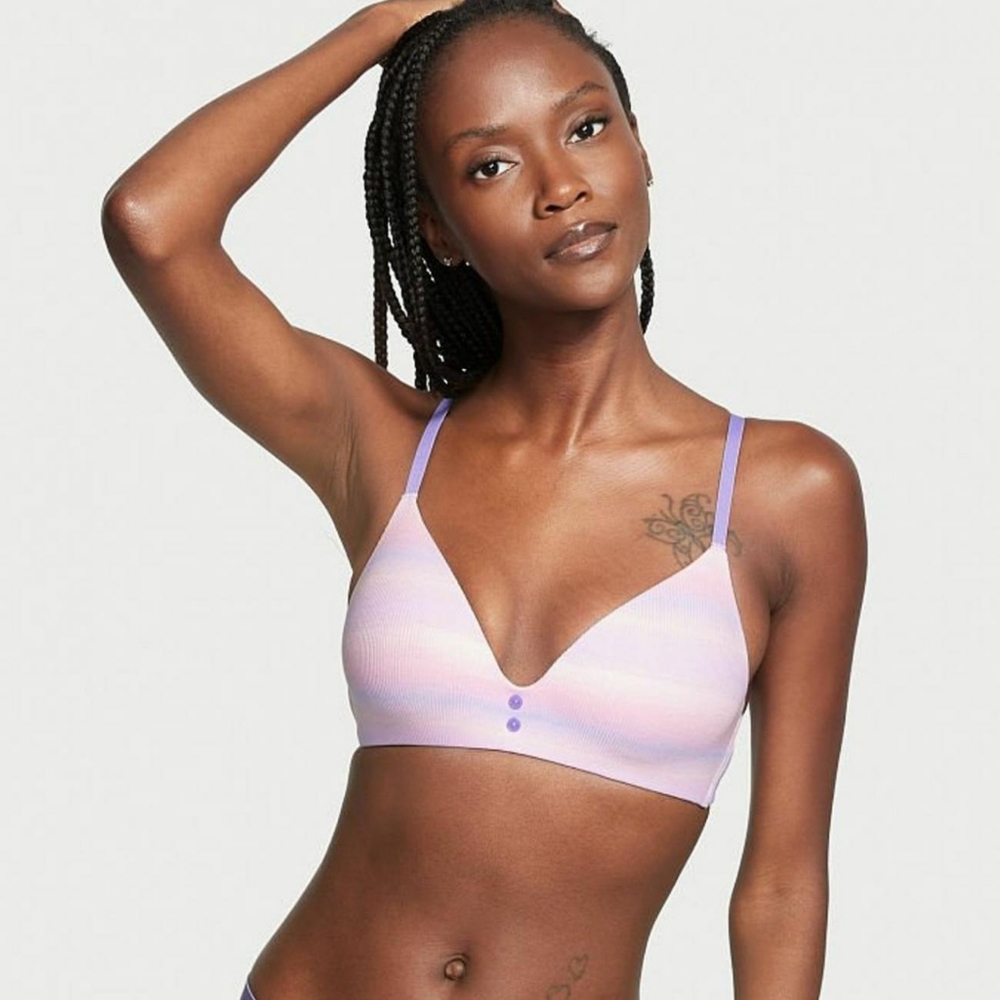 Victoria's Secret Women's NWOT T-Shirt Lightly Lined Wireless Pastel Bra Sz 32C